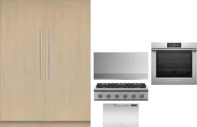 6 Piece Package Includes Refrigerator, Freezer, Cooktop, Wall Oven, Hood And Dishwasher